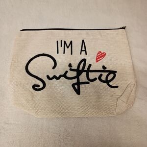 2/$10 Taylor Swift I'm a Swiftie Canvas Pouch Cosmetic Makeup Bag